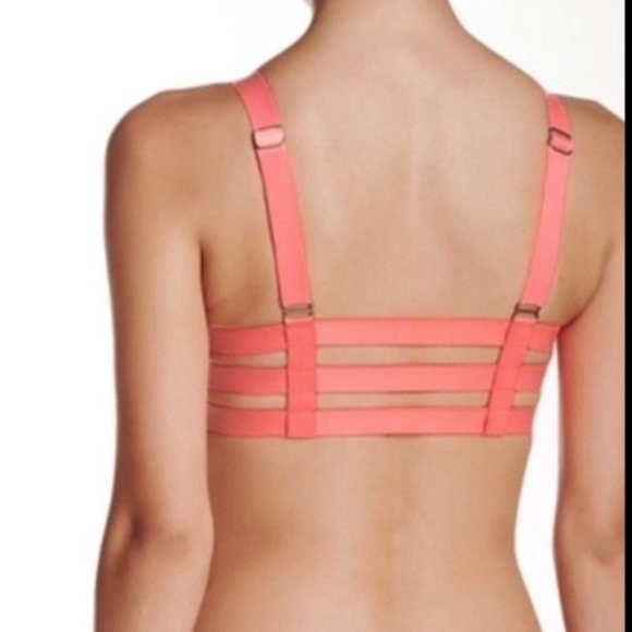 New Maaji Ruffles Seven Roses Caged Back Reversible Size Large - Picture 5 of 5